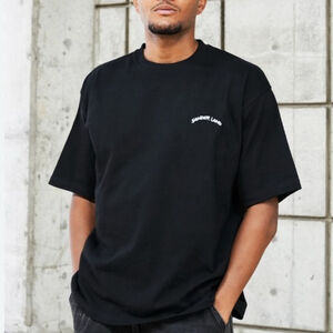 SANDER LAND 9.1oz Magnum Weight Arch Embroidered Logo Oversized SS T-Shirt sz L